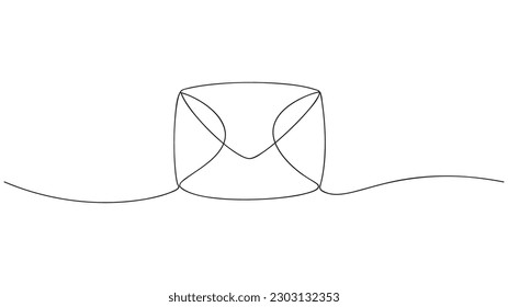 Sobre de papel de una línea. Mensaje de correo electrónico. Vector