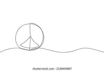One line peace sign  Continuous line art no war symbol  Protest  no war  peace icon minimalist style  Vector illustration