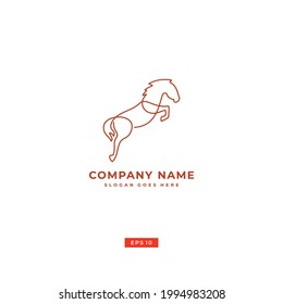 one line prancing horse logo inspiration