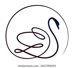 O símbolo de uma linha em volta de cisne. 
