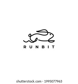 one line running rabbit logo inspiration-03