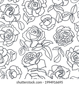 Un patrón sin fisuras con rosas. Textos de textil, envasado, papel envasado