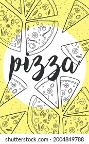 one line set pizzas pattern