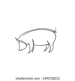 Symbol Pig Childrens Sketch Stock Vector (Royalty Free) 108486443