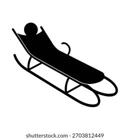 one line sled with curved