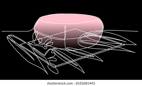 Um sabão de linha: simplicidade limpa em forma de vetor mínima