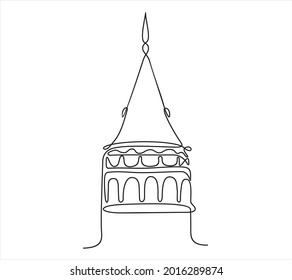 One line style Galata Tower. Simple modern minimaistic style vector.