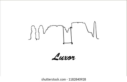 One line style Luxor sketch