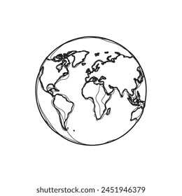 One line style world - Simple modern minimaistic style vector