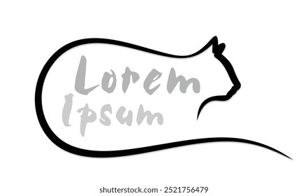 The one line stylized cat symbol.
