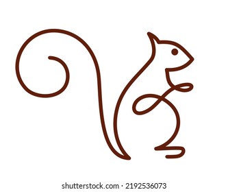 The one line stylized squirrel symbol.

