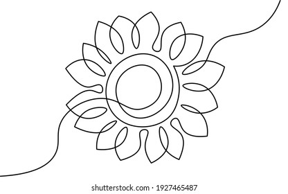 Free Free 297 Outline Simple Sunflower Clipart SVG PNG EPS DXF File