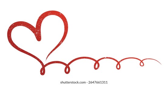 The one line symbol of a red heart.
