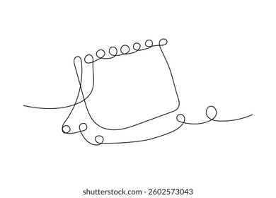 One line table calendar continuous vector art and drawing single outline illustration design
