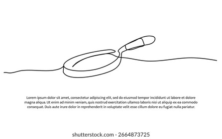 Una línea de teflón. Abstractas línea continua mínima.