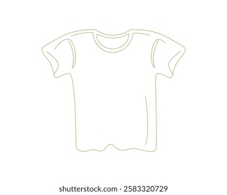 One Line T-Shirt Drawing.  continuous line fashion art
