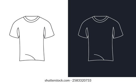 One Line T-Shirt Drawing.  continuous line fashion art