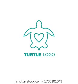 One line turtle logo for your company. Save turtle logo