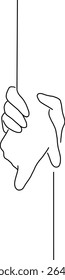 in one line two hands hold each other by the wrists