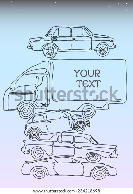 One Line Vector Automobile\
Poster