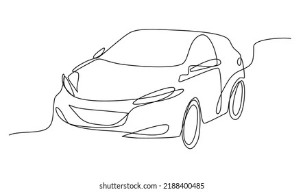 
One Line Vector Of Car