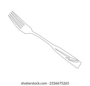 Ilustración vectorial de una línea de varios estilos de horquilla