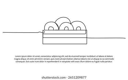 One line of vinyl disc. Abstract minimal continuous line.