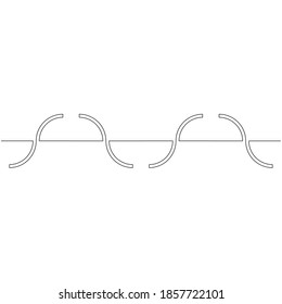 One Lines Design . Vector Logo .Abstract Geometrical illustration.
