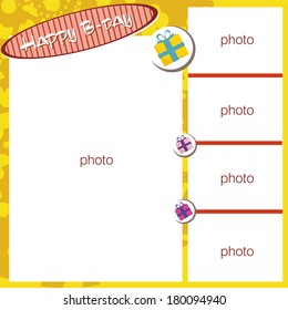 One list from scrapbook - Happy B day (vector)