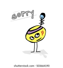 one little indian boy is saying sorry