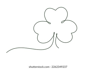 one lline drawn of clover leaf 