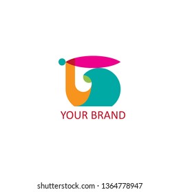 one logo with color but simple, the shape resembles a flying animal and also the shape of a drinking glass.