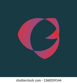 one logo combined with a number of soft bright colors with a simple gradient color. flat design.