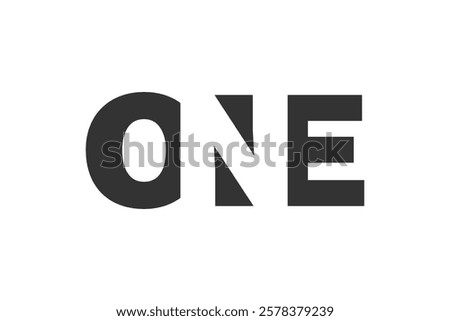 ONE logo design. Initial letter O N E bold font style for tech startups, consulting, corporate branding. Creative company name, headlines typography identity, trendy logotype. Vector illustration.