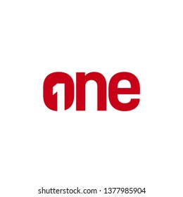 One Logo Design Vector Template Illustration