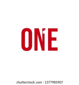 One Logo Design Vector Template Illustration
