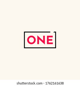One Logo Vector Logo Icon Template Design Illustration