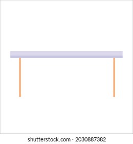 One long table has two legs