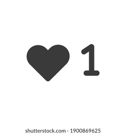 The One Love and Favorite icon for business website,apps, and many more