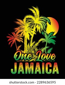 One Love Jamaica T-Shirt Design