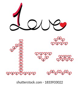 One love t-shirt print popular vector illustration