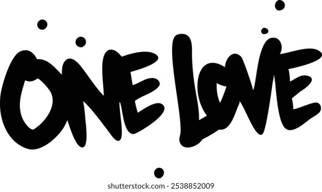 One Love Typography Greeting Card - Inspirational and Heartfelt Design.Perfect for heartfelt messages, celebrations, and spreading positivity.
