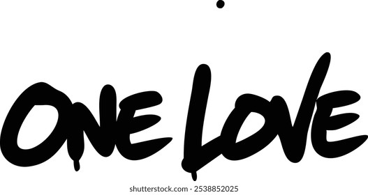 One Love Typography Greeting Card - Inspirational and Heartfelt Design.Perfect for heartfelt messages, celebrations, and spreading positivity.
