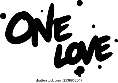 One Love Typography Greeting Card - Inspirational and Heartfelt Design.Perfect for heartfelt messages, celebrations, and spreading positivity.
