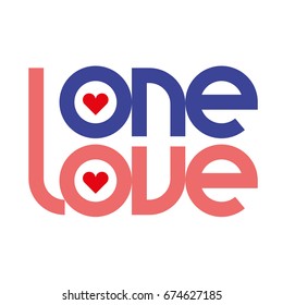 One Love Typography. One Love Logotype.