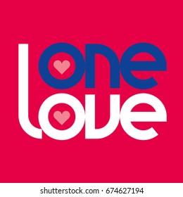 One Love Typography. One Love Logotype.