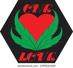 One love vector t-shirt design