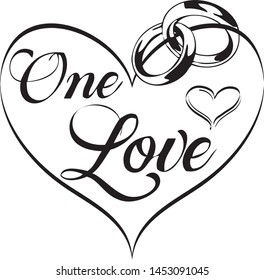 One Love Wedding Clip Art