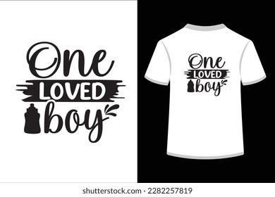 one loved boy.  This is an editable  and printable vector eps file. 
