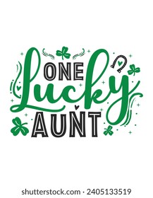 One lucky Aunt St Patrick's day, Family Member St Patrick's Day
